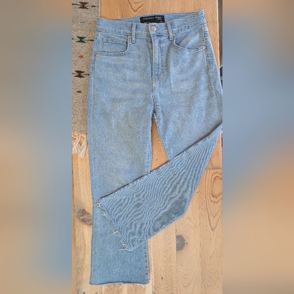 Veronica Beard High Rise Jeans in Light Blue